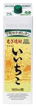 05471:乙 いいちこ 麦25° 1.8Lパック / Iichiko Barley Shochu (Carton)