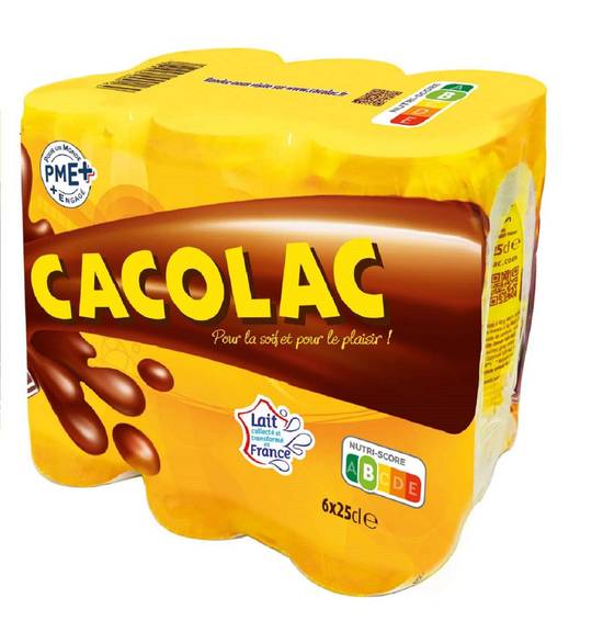 Cacolac - Boisson lactée chocolat  source de calcium (6 unités, 0.25 L)
