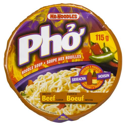 Mr. Noodles Pho Simulated Beef Noodle Soup (115 g)