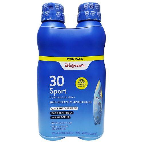 Walgreens Sport No Oxybenzone Sunscreen Protection Factor 30 - 5.5 oz x 2 pack
