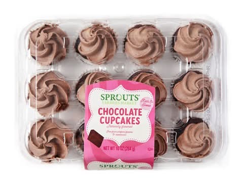 Sprouts Two Bite Chocolate Cupcakes 12 Pack