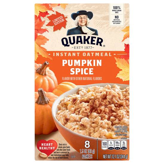Quaker Instant Oatmeal (pumpkin spice)