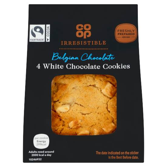 Co-Op Bakery Irresistible White Chocolate Cookies (4 pack)