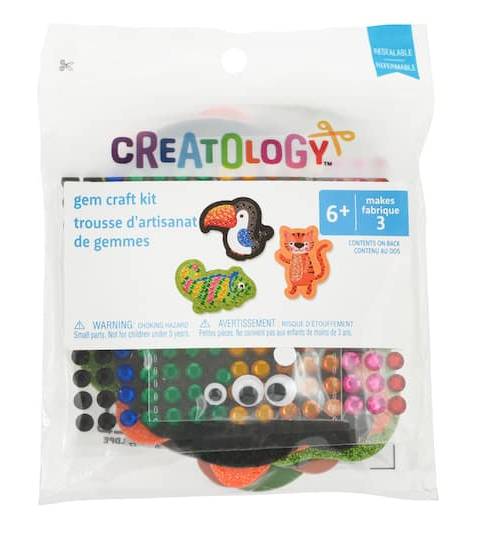 Creatology Jungle Animal Gem Craft Kit For 6+ Years