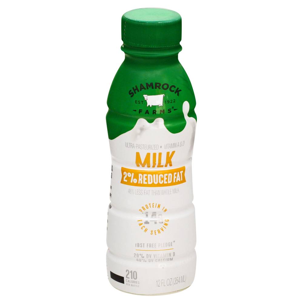 Shamrock Farms Fat Milk 2% Reduced (12 fl oz)