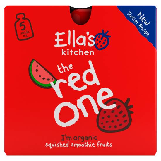 Ella's Kitchen Organic the Red One Squished Smoothie Fruits 5 X 90g