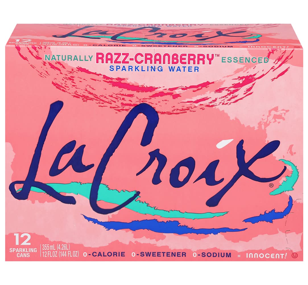 La Croix Naturally Essenced Sparkling Water, Razz-Cranberry (12 x 12 fl oz)