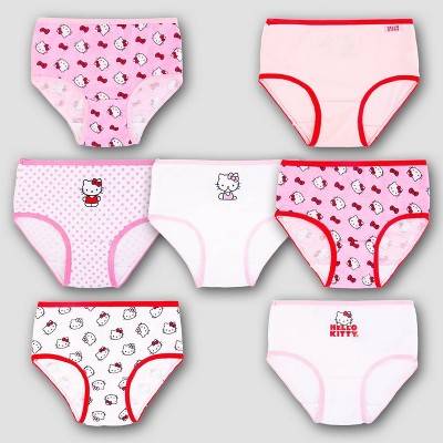 Hello Kitty Toddler Girls Bikini Underwear, Size 4T, Assorted (7 ct)