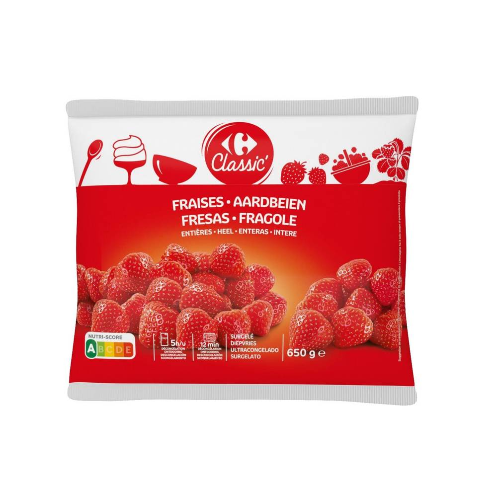 Carrefour Classic' - Fraises entières (650g)