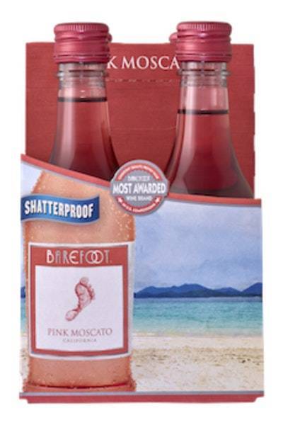 Barefoot Pink Moscato (4x 187ml plastic bottles)