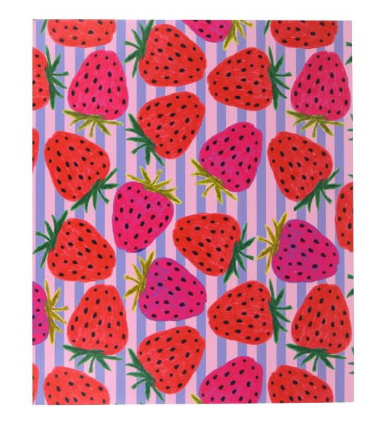 Top Flight Fashion 2-Pocket Folder, 9-7/8" x 11-13/16", Strawberries