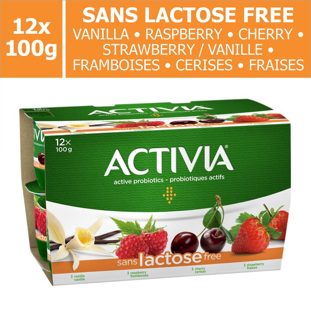 Activia Probiotic Yogurt Assorted Flavours (12 x 100 g)