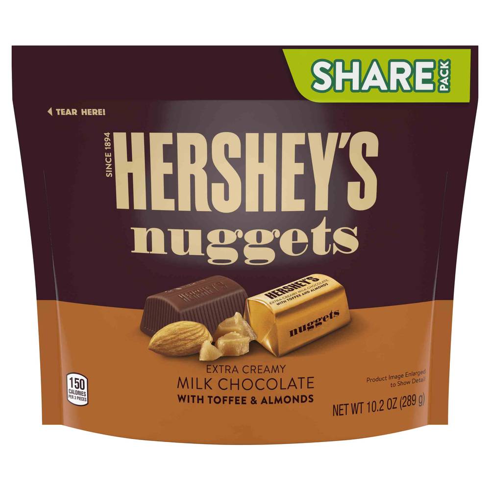 Hershey's Milk Chocolate Nuggets With Toffee & Almonds Share pack