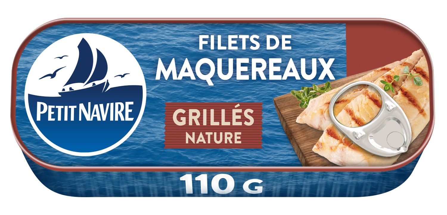 Petit Navire - Filets de maquereaux grillés nature (110g)