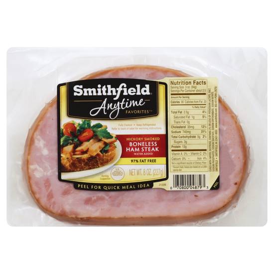 Smithfield Anytime Favorites Hickory Smoked Boneless Ham Steak