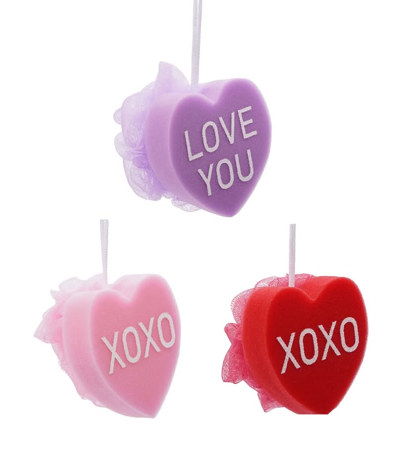 Heart-Shaped Bath Sponge, 1-ct.