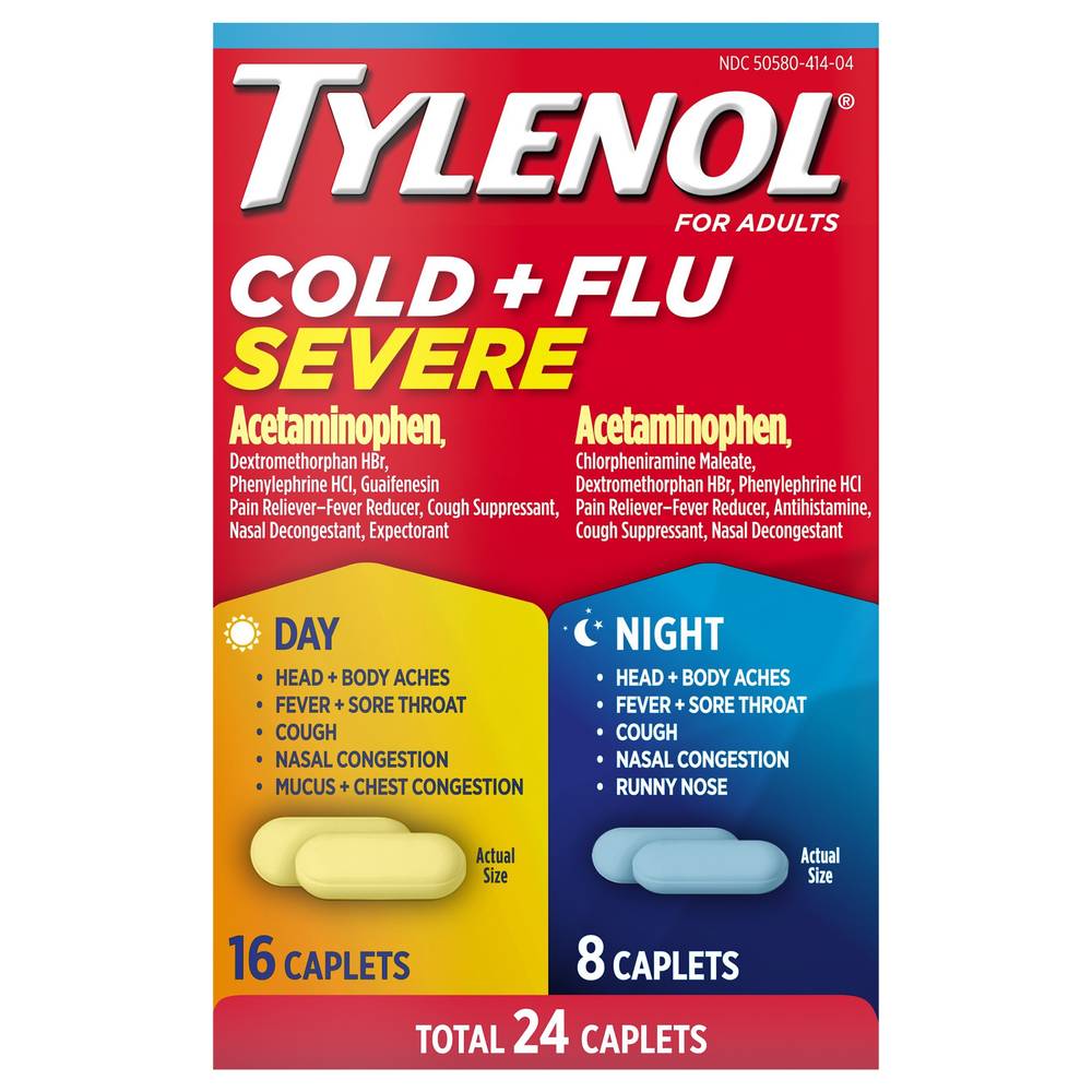 Tylenol Cold + Flu Severe Day & Night Caplets (24 ct)