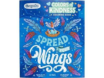 Crayola Colors of Kindness Spread Your Wings Adult Coloring Book, 40 Pages (042734)