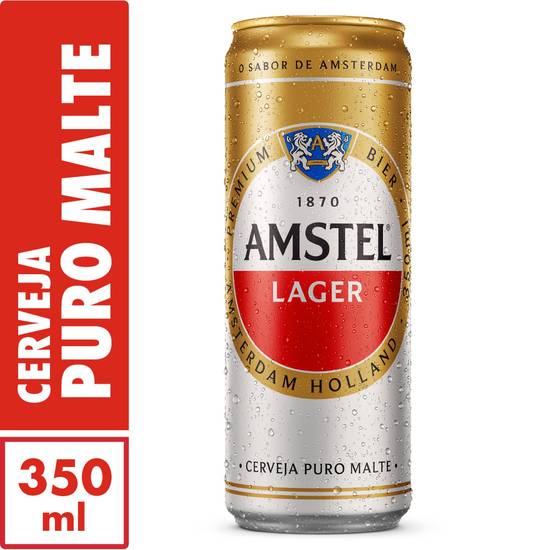 Amstel cerveja puro malte lager (350 ml)