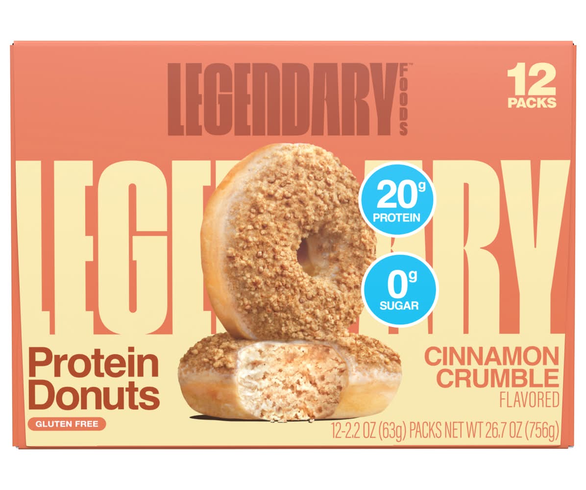 Legendary Foods Protein Donut, Cinnamon Crumble (12 x 2.2 oz)