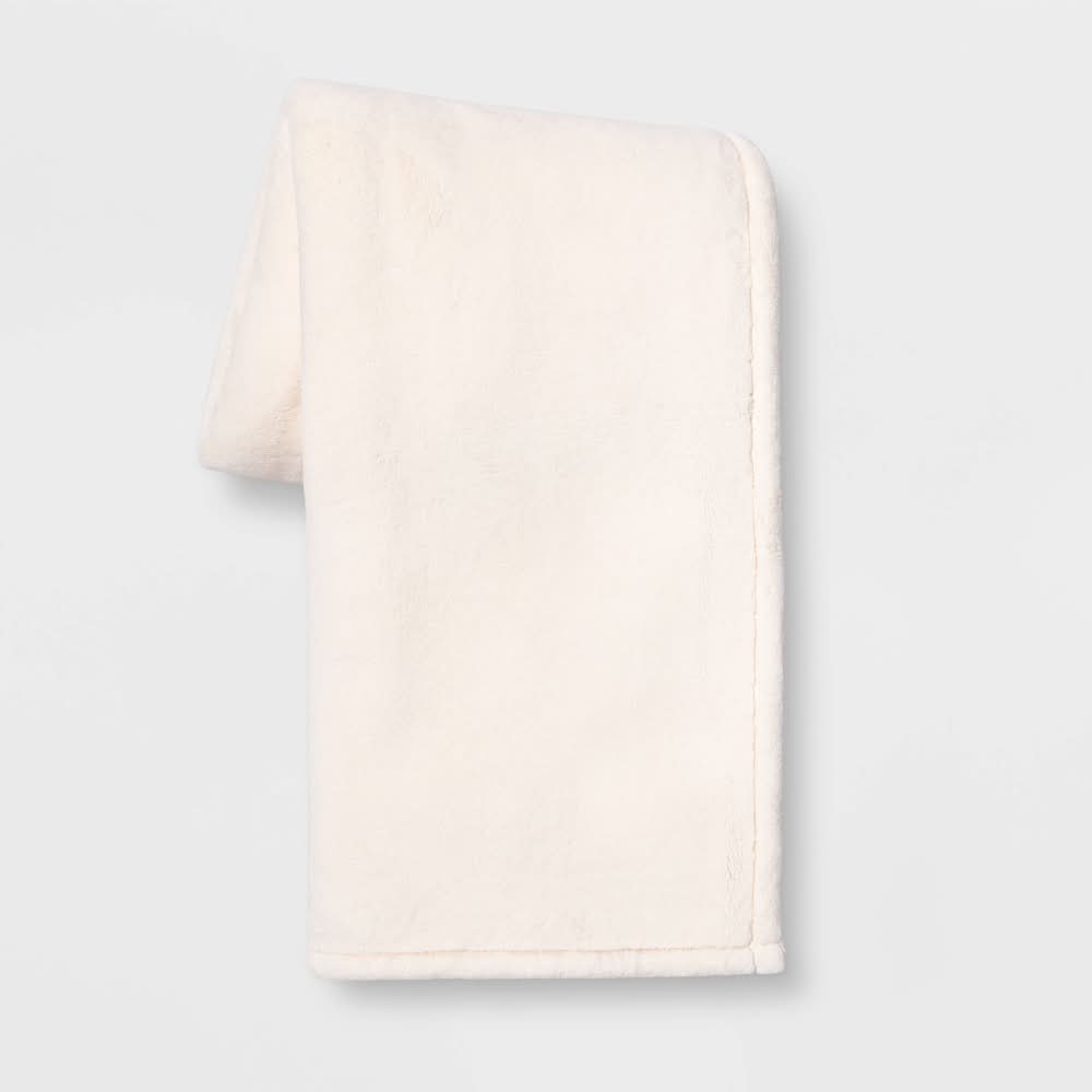 Threshold Oversized Primalush Throw Blanket, 50X70 in, Cream