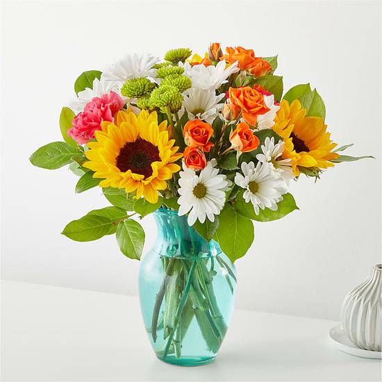 Sun Drenched Blooms Bouquet Deluxe