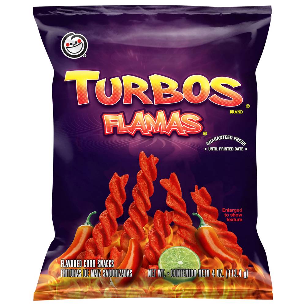 Sabritas Turbos Corn Snacks, Flamas Flavored (4 oz)