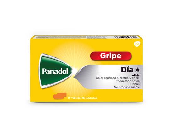 Gsk panadol día 500 mg/5 mg/25 mg (16 tabletas)