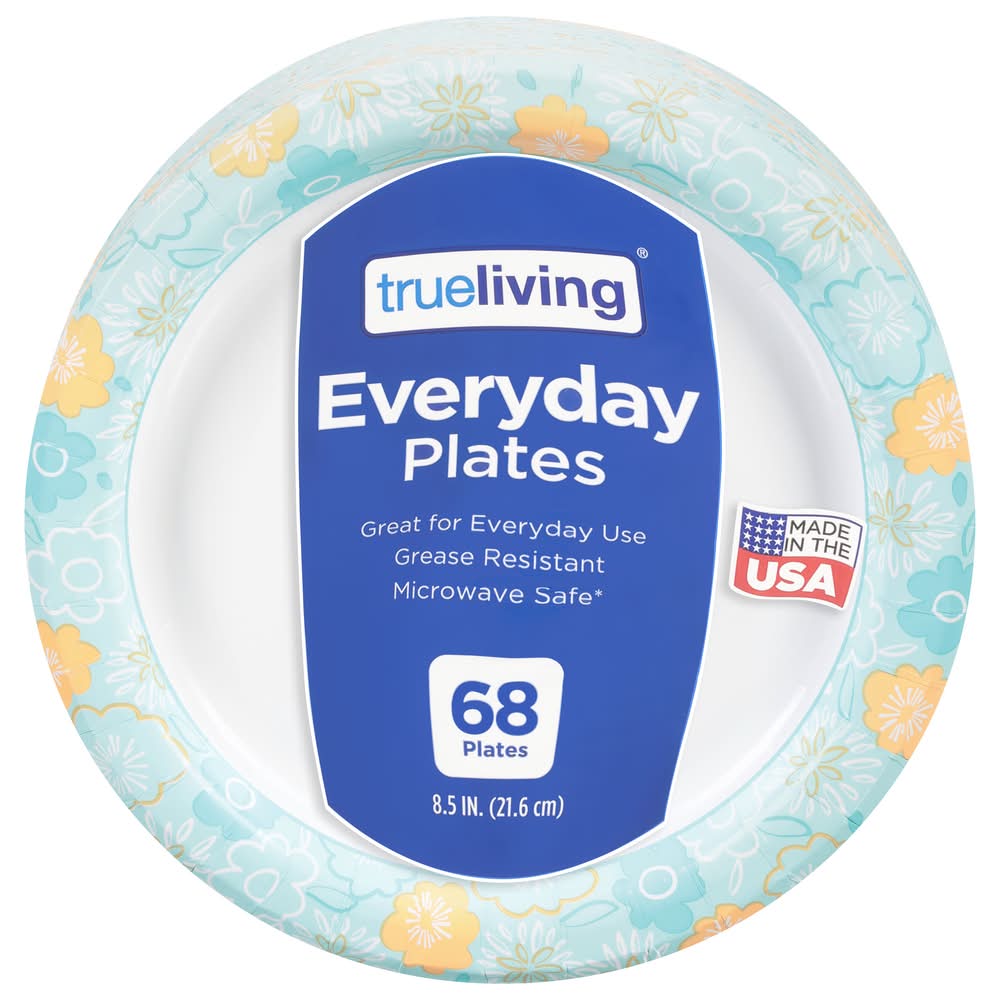 TrueLiving Everyday Plates, 8.5 In (68 ct)