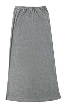 Juniors Shimmer Maxi Skirt Large Gray