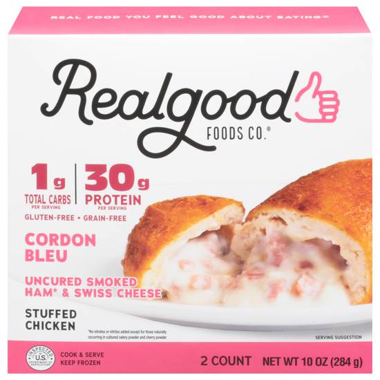 Realgood Foods Co. Cordon Bleu Stuffed Chicken (2 ct)