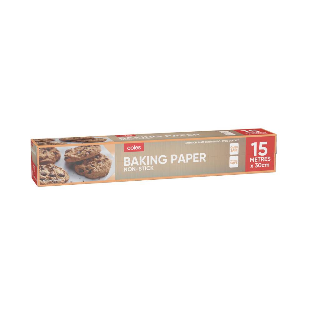 Coles Non Stick Baking Paper, 15 M