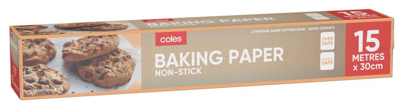 Coles Non Stick Baking Paper, 15 M