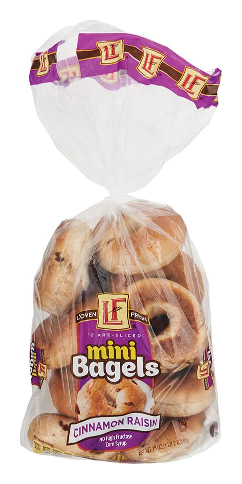 L'oven Fresh Cinnamon Raisin Mini Bagels
