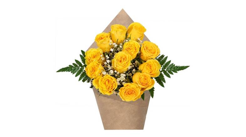 Mom's Dozen Rose Bouquet -  Yellow