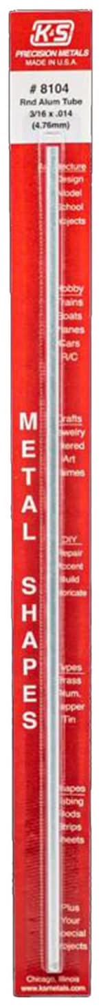 K&S 3/16 In. D X 1 Ft. L Round Aluminum Tube