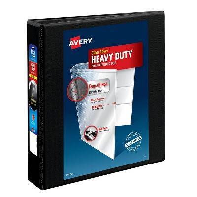 Avery Heavy Duty Nonstick View Ring Binder 375 Sheet, 1.5" , Black