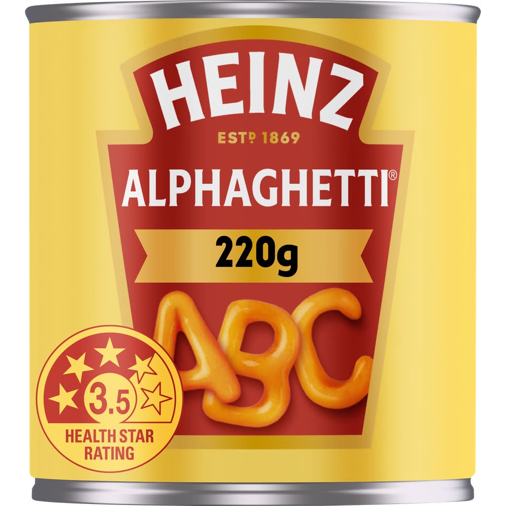 Heinz Alphaghetti Pasta Letters in Tomato Sauce (220g)