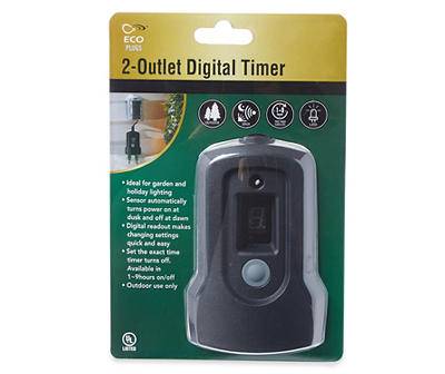 ECO plugs Outdoor 2-outlet Digital Timer