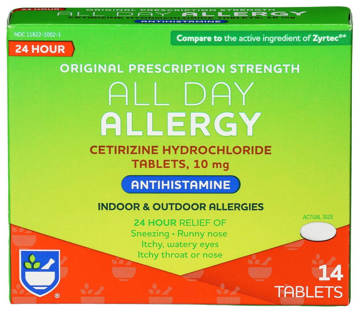 Rite Aid Allergy Relief Cetirizine Hci Tablets