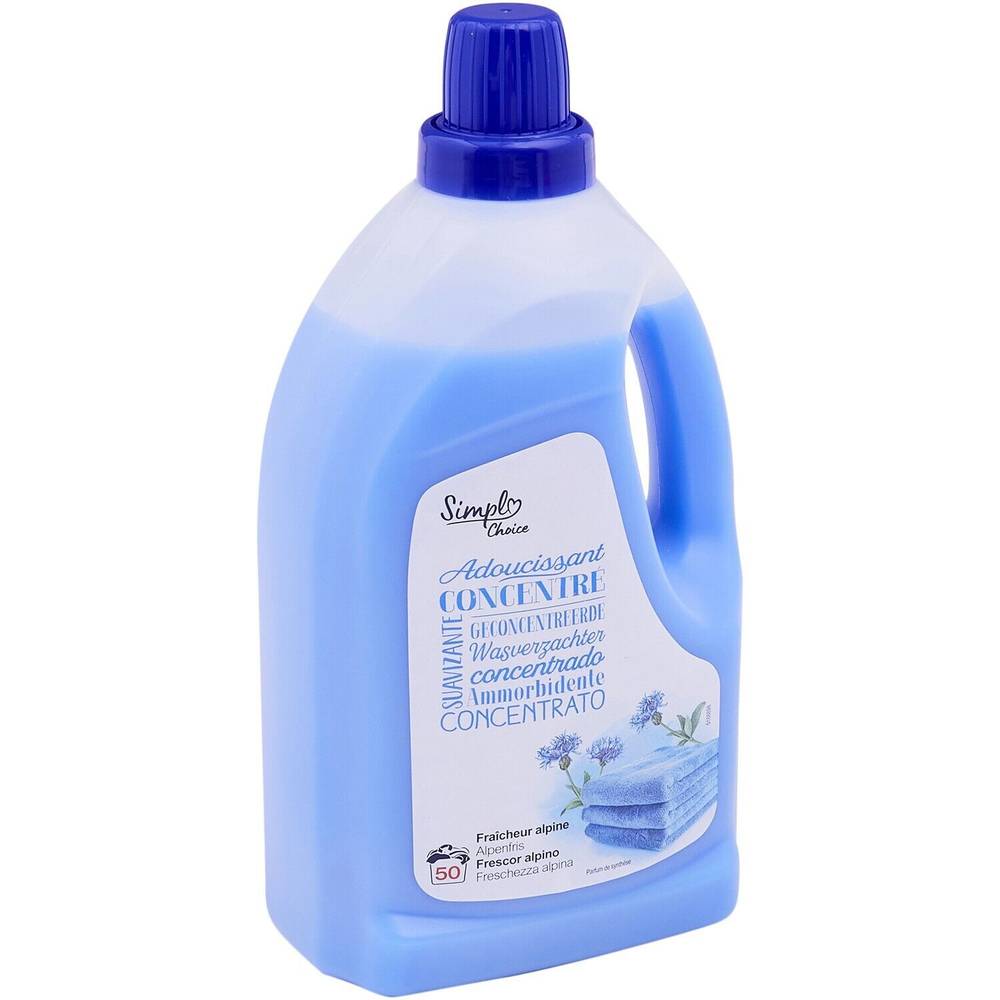 Simpl - Adoucissant concentré fraîcheur alpine 50 lavages (1,5L)