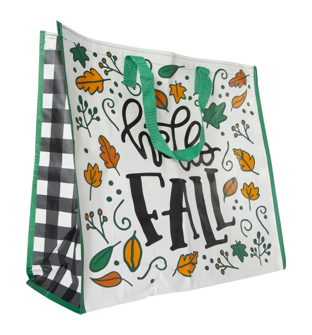 Hello Fall' Reusable Shopper Bag 20.5in x 17.7in x 7.9in Hello Fall