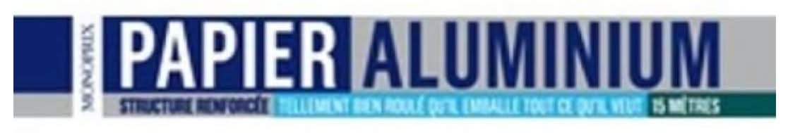 Monoprix - Papier aluminium structure renforcée, 15m