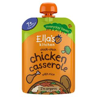 Ella's Kitchen Organic Chicken and Rice Casserole Baby Pouch 7+ Months (130g)