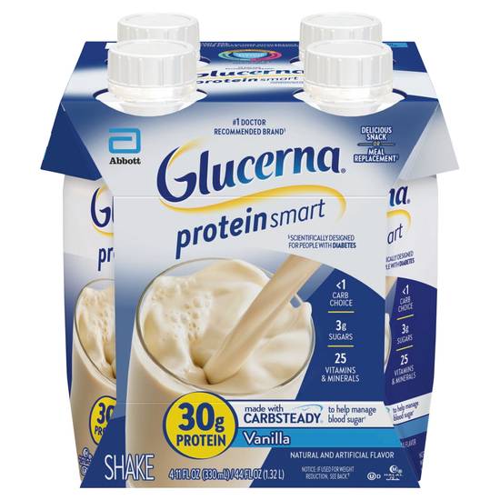 Glucerna Proteinsmart Vanilla Shake (4 x 11 fl oz)