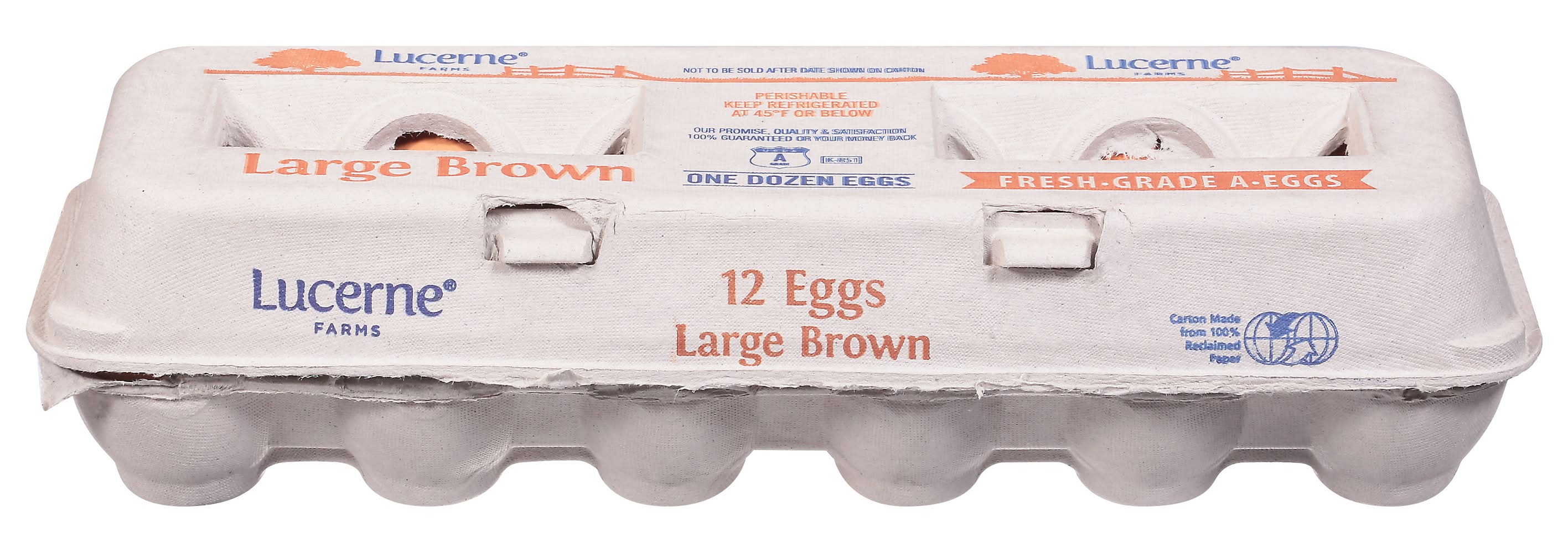 Lucerne Grade a Brown Eggs, Large (1.57 lbs, 12 ct)