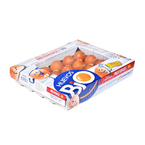 Huevos Empacados Mediano Bio X30