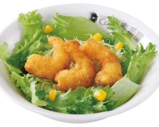 プチエビフライサラダ（セット） Crispy breaded shrimp salad (set)