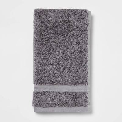 Total Fresh Antimicrobial Hand Towel Dark Gray - Threshold™: 100% Cotton, Low Lint, Machine Washable, 550-800 GSM