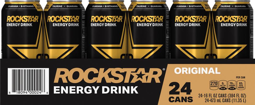 Rockstar Original Energy Drink (24 ct, 16 fl oz)